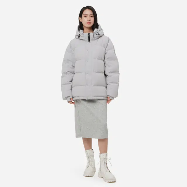 美力城 美式潮牌蓬松高弹锁温防水耐磨户外休闲百搭保暖羽绒服 女款