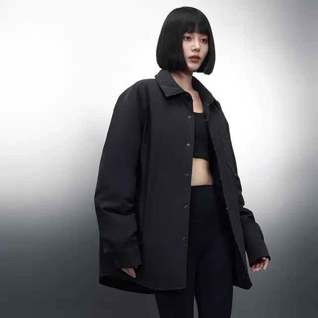 美力城 时尚潮流翻领轻薄三防宽松百搭休闲保暖羽绒服 男女同款