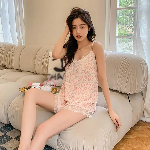 桔内 冰丝薄款休闲舒适睡衣套装 女款