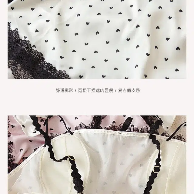 桔内 甜美波点蕾丝时尚无袖睡裙 女款