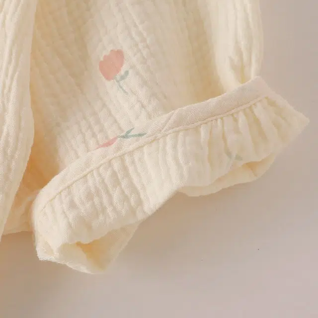 桔内 短袖日系甜美圆领家居服可外穿三分裤睡衣套装 女款