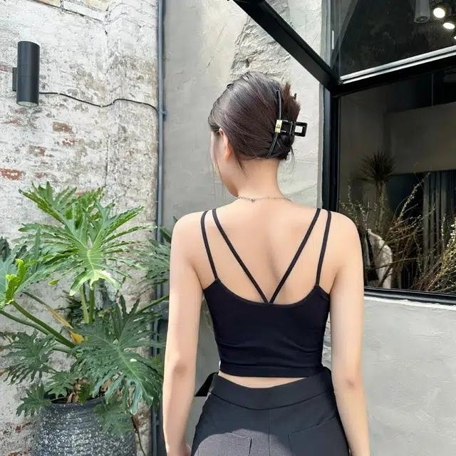 桔内 纯欲交带背心防凸点设计内搭美背带胸垫固定杯内衣裹胸免穿文胸一体式上衣打底外穿百搭吊带 女款 组合装