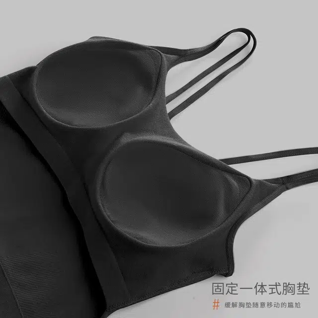 桔内 纯欲交带背心防凸点设计内搭美背带胸垫固定杯内衣裹胸免穿文胸一体式上衣打底外穿百搭吊带 女款 组合装