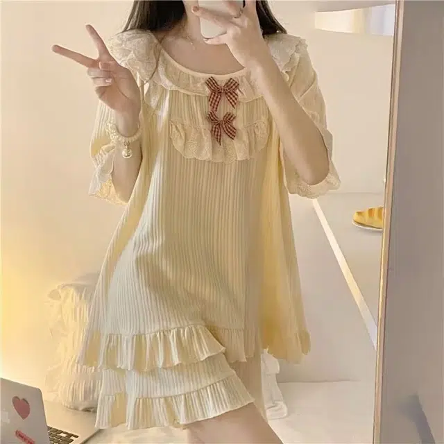 桔内 公主风蝴蝶结 睡衣套装 女款