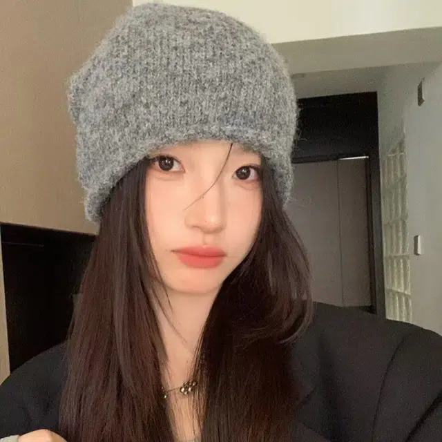 北极绒 大头围复古卷边潮流百搭包头 聚酯纤维 绒线帽 男女同款情侣款