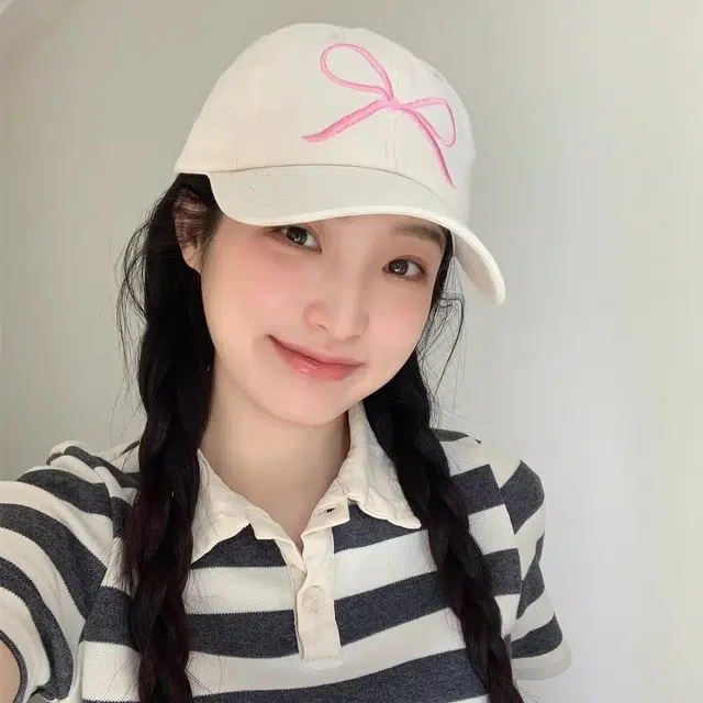 北极绒 蝴蝶结刺绣遮阳防晒韩版软顶 棉 鸭舌帽 女款