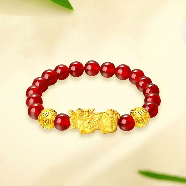老凤祥 福禄貔貅 精致简约高级感轻奢小众设计时尚 足金 按克计价 黄金手串 女款
