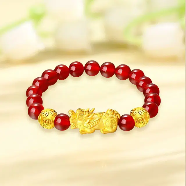 老凤祥 福禄貔貅 精致简约高级感轻奢小众设计时尚 足金 按克计价 黄金手串 女款