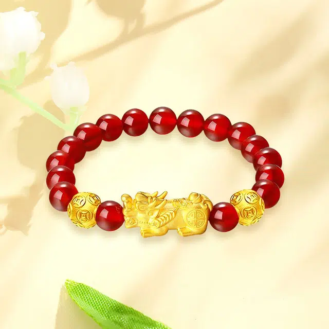 老凤祥 福禄貔貅 精致简约高级感轻奢小众设计时尚 足金 按克计价 黄金手串 女款