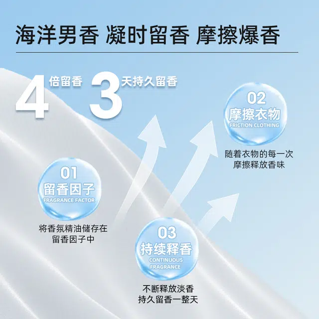 和风雨 男士专用洗衣凝珠留香珠 持久留香