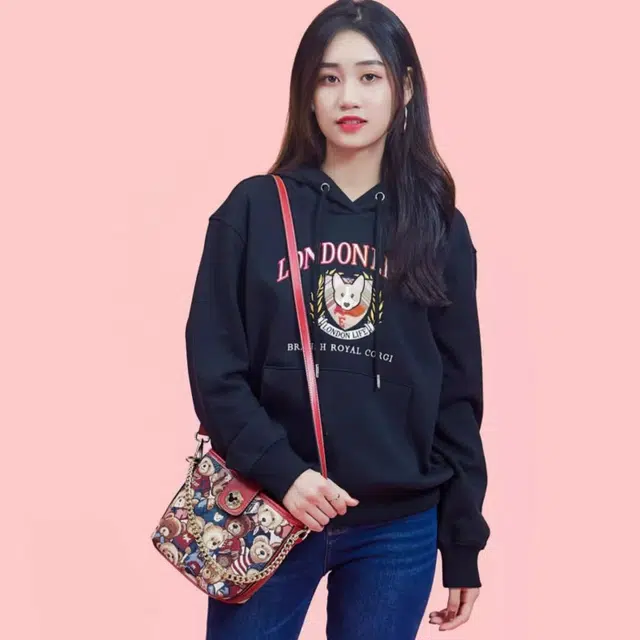 小熊依恋 小众出行 复古帆布女包 时尚撞色 斜挎包 单肩包多色女款织物