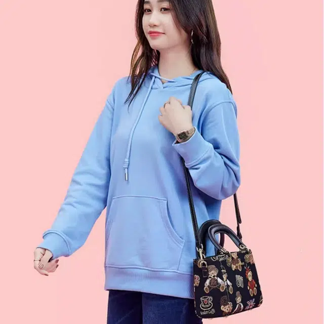 小熊依恋 简约 时尚手提包 帆布包 单肩斜挎 戴妃包 小方包 女包 多色