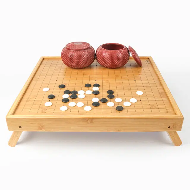 妙记 围棋五子棋儿童成人套装 楠竹围棋棋盘棋桌仿玉棋子 桌游