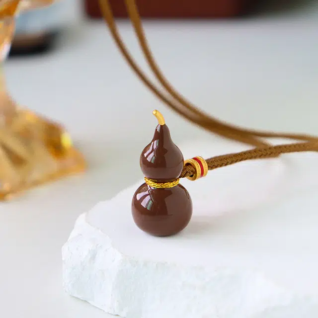 克拉日记 滴油布绳葫芦福禄新中式复古毛衣链女高级感长款时尚精致轻奢百搭国风锁骨链礼盒装#好运 合金 项链 男女同款情侣款