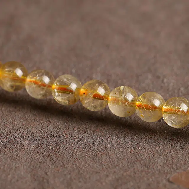 克拉日记 新中式国潮多圈 晶体圆润饱满手饰招财平安好运礼盒装 金发晶 手串 男女同款情侣款