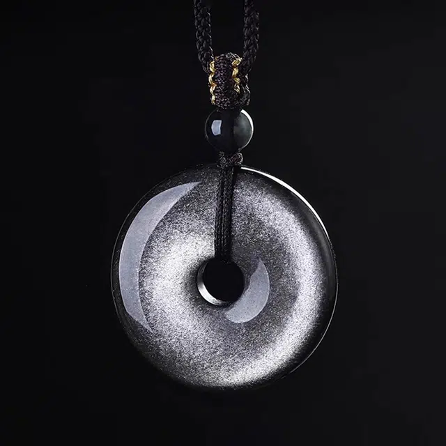 克拉日记 平安扣锁骨链招财平安 好运 黑曜石 项链 男女同款情侣款