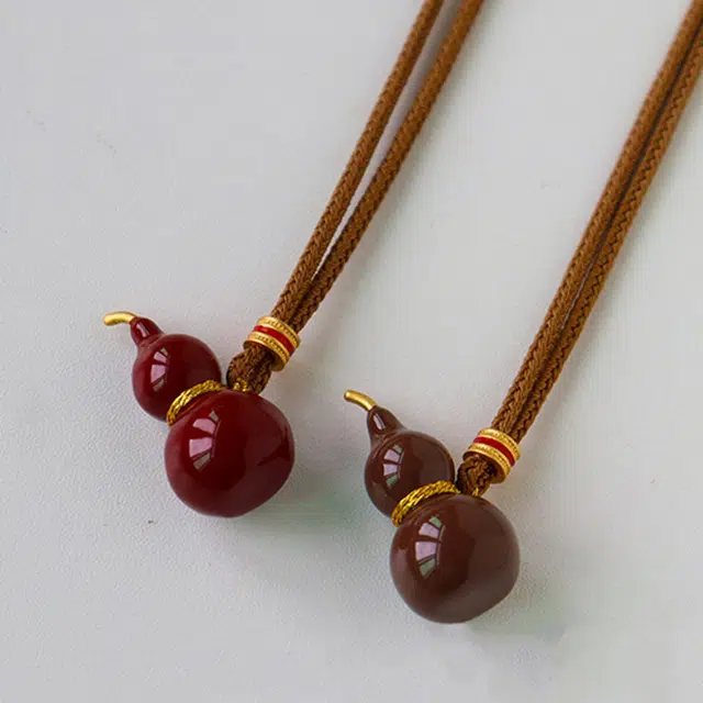 克拉日记 滴油布绳葫芦福禄新中式复古毛衣链女高级感长款时尚精致轻奢百搭国风锁骨链礼盒装#好运 合金 项链 男女同款情侣款