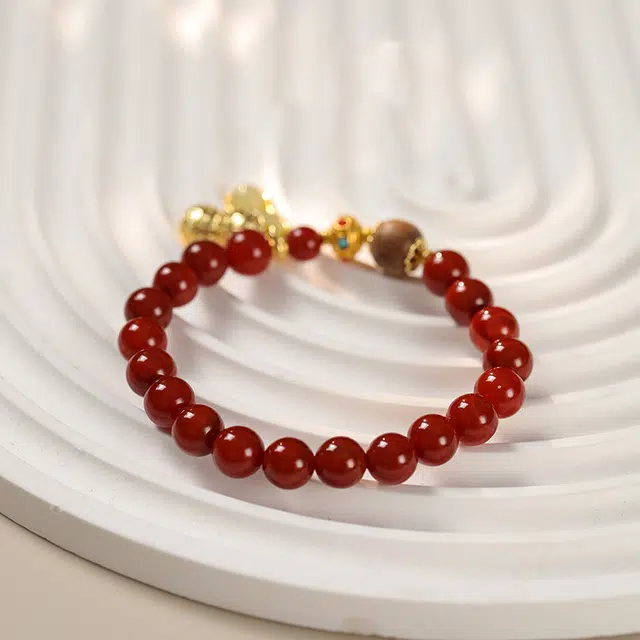 克拉日记 红玛瑙琉璃檀木鸿运【好柿发生】非凡脱俗国风气质小众轻奢手饰好运礼盒装女朋友 告白恋爱礼 女生闺蜜 玛瑙 手串 男女同款情侣款