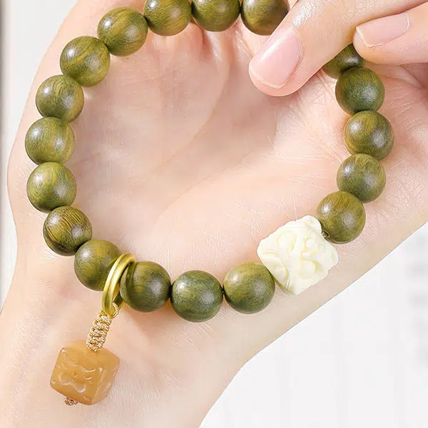 克拉日记 编织绳佛珠文玩 菩提 木作手串 男女同款情侣款 檀木