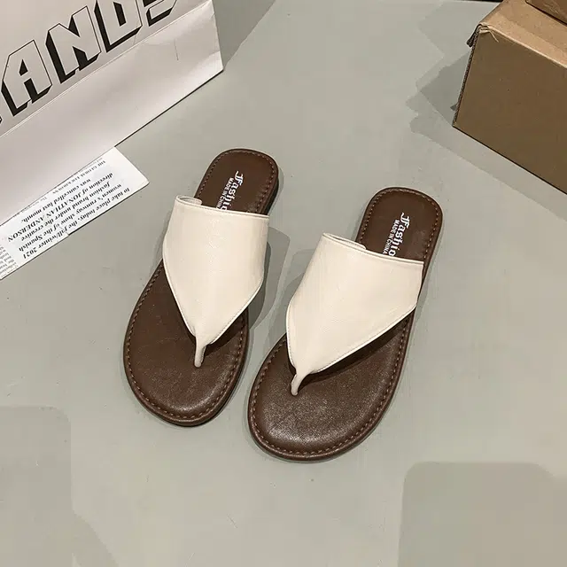黑恐龙 时尚舒适百搭外穿 防滑防磨人字拖鞋 女款