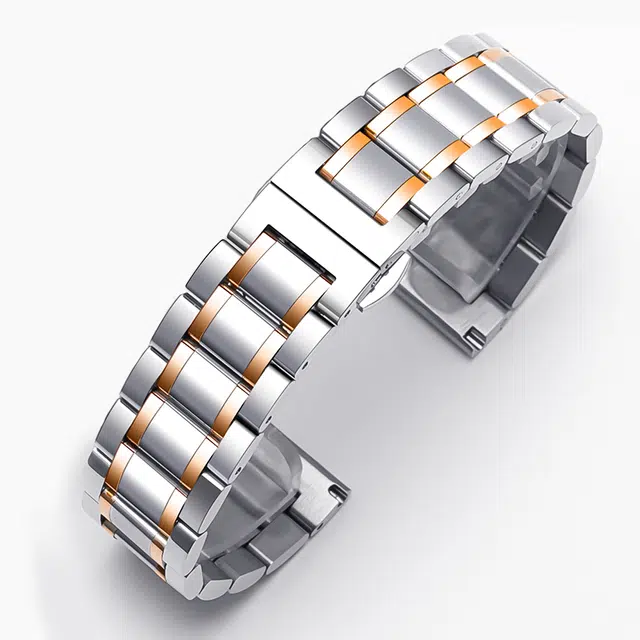 万晨 手表表带钢带男女不锈钢表带 金属蝴蝶扣适用天梭 卡西欧 天王 浪琴 美度 西铁城精钢手表链