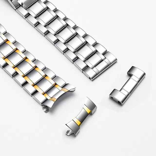 万晨 手表表带钢带男女不锈钢表带 金属蝴蝶扣适用天梭 卡西欧 天王 浪琴 美度 西铁城精钢手表链