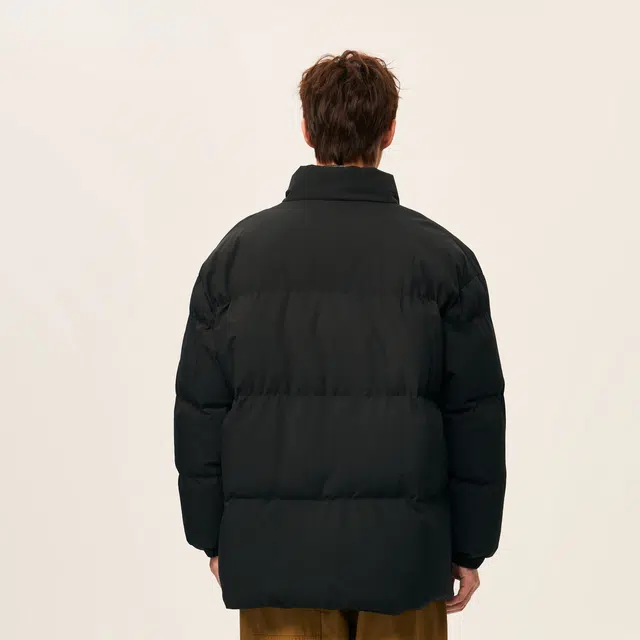 物质公式 美式学院风指南针徽章印花宽松立领保暖加绒加厚抗寒暗黑面包棉服外套 男女同款