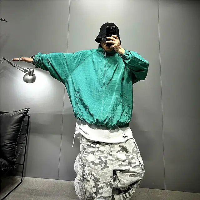 物质公式 高街美式复古宽松百搭休闲防晒服 男女同款