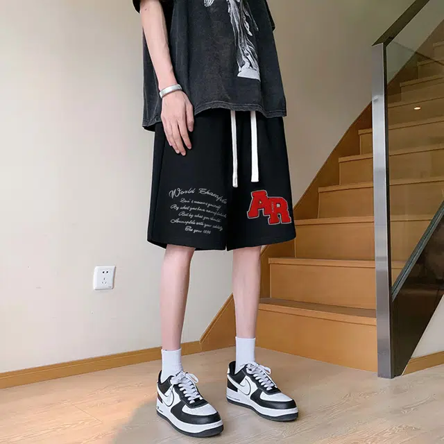 物质公式 休闲复古美式宽松百搭高街日常通勤篮球裤 男女同款