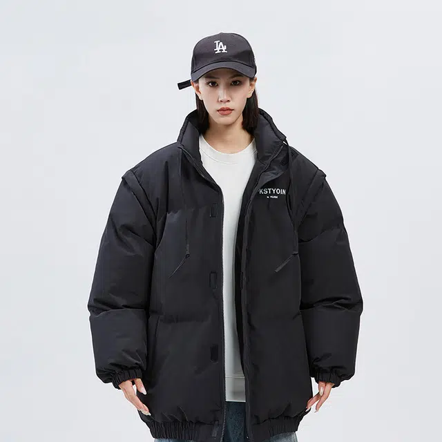 物质公式 简约款保暖工装防寒大口袋山系户外品牌复古设计感基础款宽松休闲小香风百搭面包棉服 男女同款