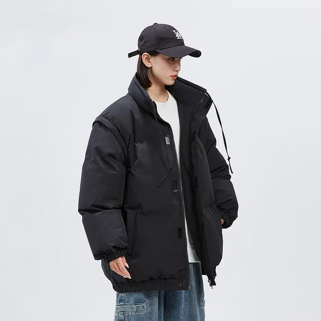 物质公式 简约款保暖工装防寒大口袋山系户外品牌复古设计感基础款宽松休闲小香风百搭面包棉服 男女同款
