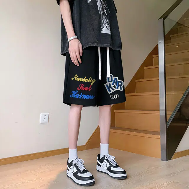 物质公式 复古美式宽松百搭高街休闲日常通勤篮球裤 男女同款