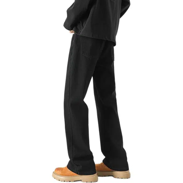 物质公式 高街复古潮牌直筒休闲美式纯色宽松百搭牛仔裤 男女同款