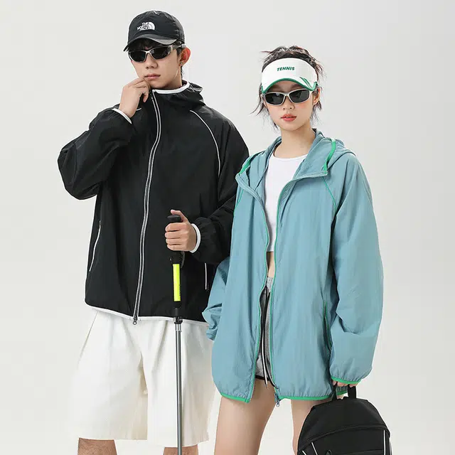 物质公式 复古冰丝凉感美式高街百搭休闲 超轻透气防晒服 男女同款