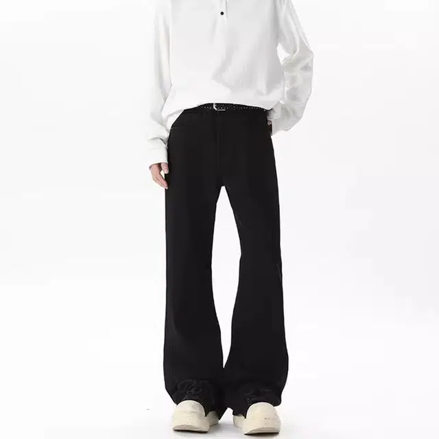 物质公式 高街潮牌美式直筒休闲复古宽松百搭牛仔裤 男女同款