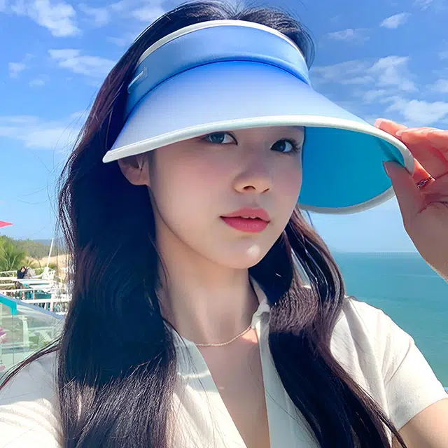 浪莎 防紫外线帽子大檐户外登山冰丝遮阳帽空顶太阳帽 薄款 防晒帽 女款