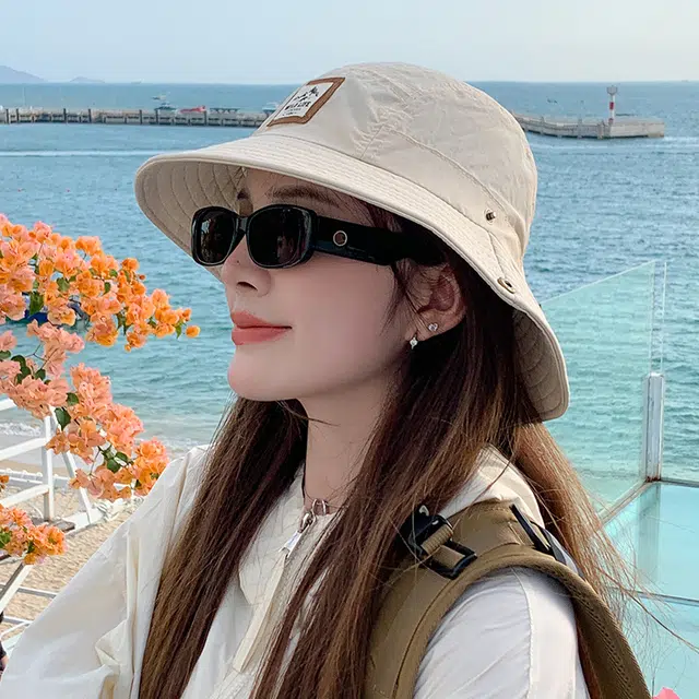 浪莎 西部牛仔帽户外出游登山钓鱼海边骑行渔夫帽夏天遮阳防紫外线太阳帽透气大帽檐显脸小 聚酯纤维 防晒帽 男女同款情侣款