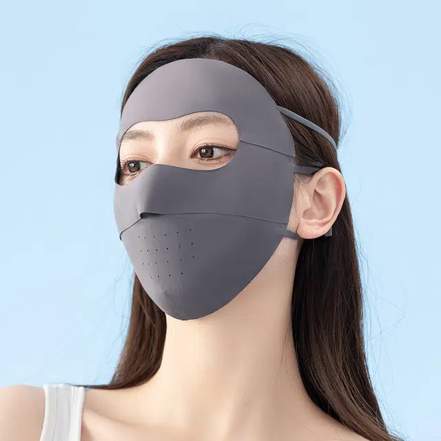 浪莎 遮阳骑车开车户外出行防紫外线薄款脸基尼 防晒面罩 女款