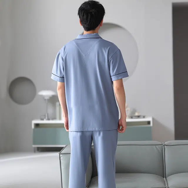 睦隆世家 短袖时尚舒适青少年家居服睡衣套装 男款