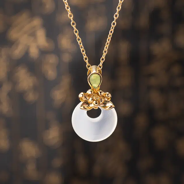 彗时 平安扣 玉髓 项链 男女同款情侣款