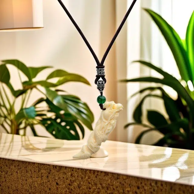 彗时 立体雕刻龙牙新中式吊坠 国潮风文玩小众创意设计高级感轻奢夕七送礼盒物男朋友 象牙果 项链 男女同款情侣款