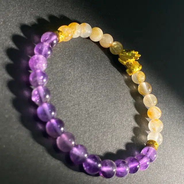 【财运亨通灵隐上上签】 彗时 八方来财转运珠黄水晶貔貅国风佛珠新中式小众高级感百搭#好运天然 紫水晶 手串 男女同款情侣款