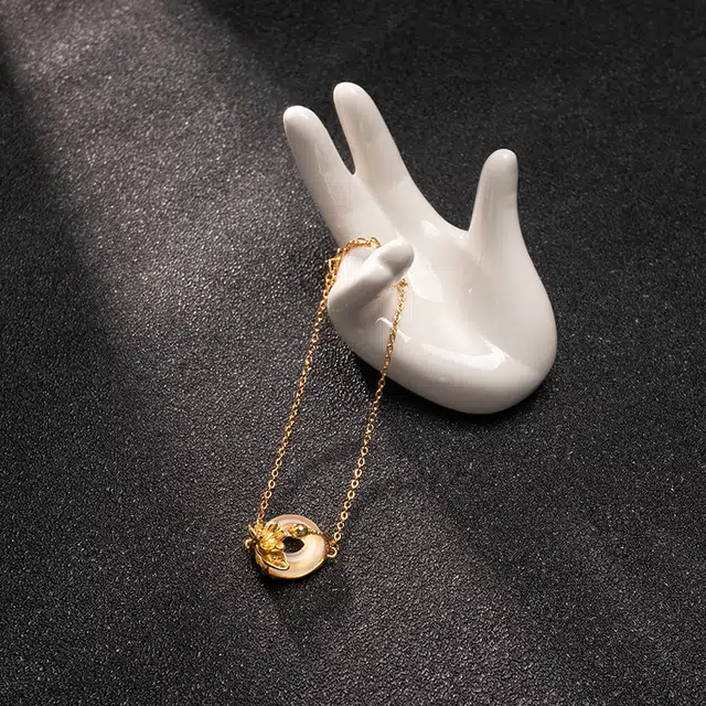 彗时 桃花平安扣 玉髓 手链 男女同款情侣款