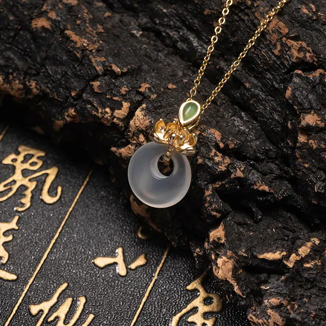 彗时 平安扣 玉髓 项链 男女同款情侣款