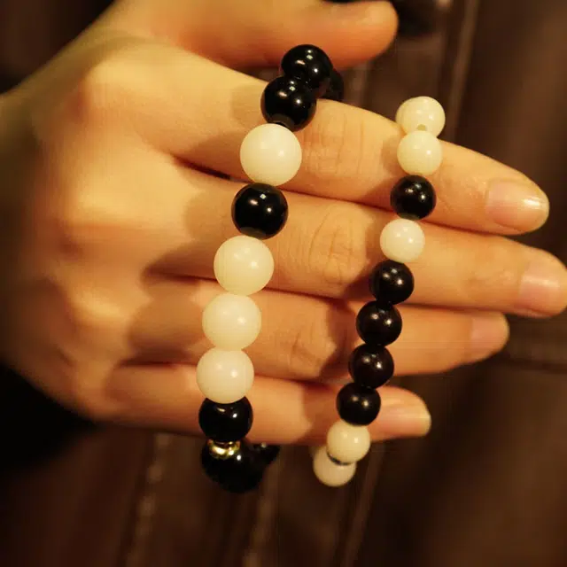 彗时 故宫 回纹爱在 国风轻奢玛瑙新中式小众转运珠文玩盘串招财纳福送礼盒物 白玉菩提菩提根 手串 男女同款情侣款