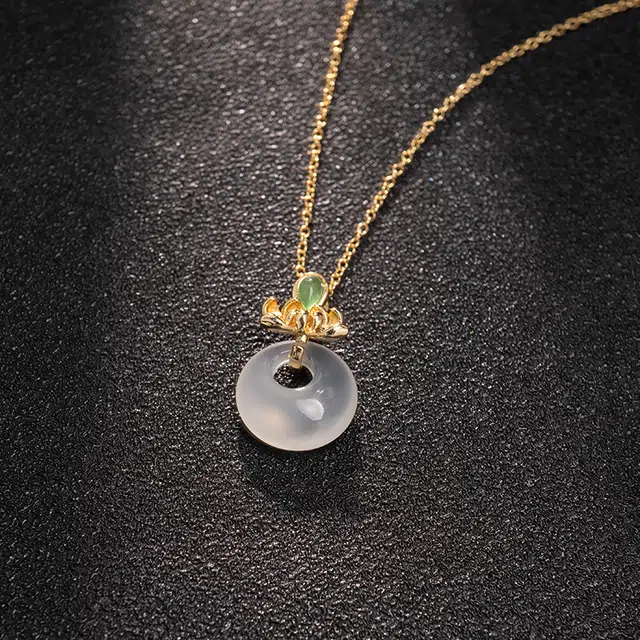 彗时 平安扣 玉髓 项链 男女同款情侣款