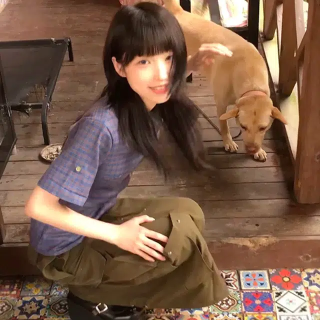 依钗 休闲新中式简约短袖复古格子别致小众设计感衬衫 女款
