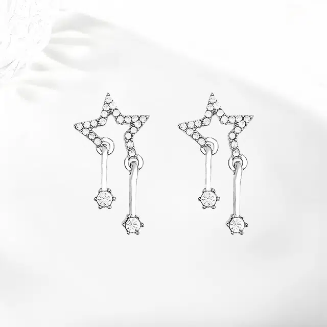 饰伴 星星设计感小众个性简约百搭气质时尚 合金 耳环 女款