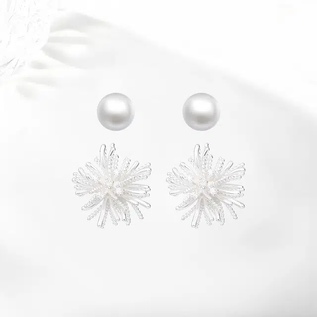 饰伴 初雪之吻套装  气质优雅 精致高级 小众设计日常百搭 时尚简约 #好运  合金 耳钉 男女同款情侣款