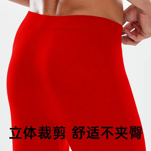健将 秋裤薄款纯色修身简约中腰保暖裤 男款